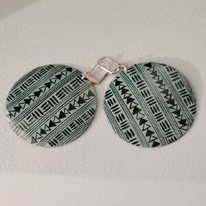 Fashion Jewelry Black and Gray Tribal Earrings